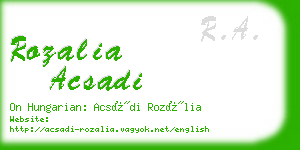 rozalia acsadi business card